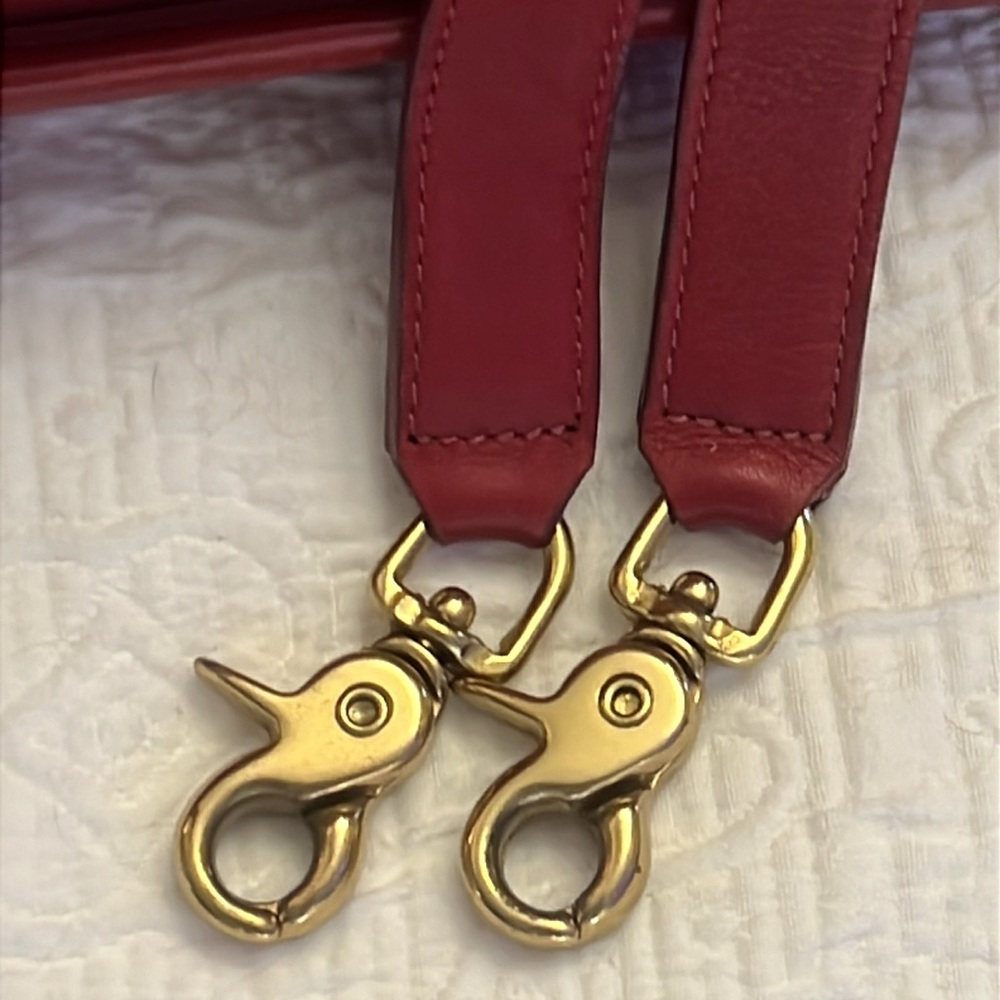 -𝐒𝐎𝐋𝐃-Vintage Red Coach Lexington Briefcase/Attache Case - Picture 4 of 16